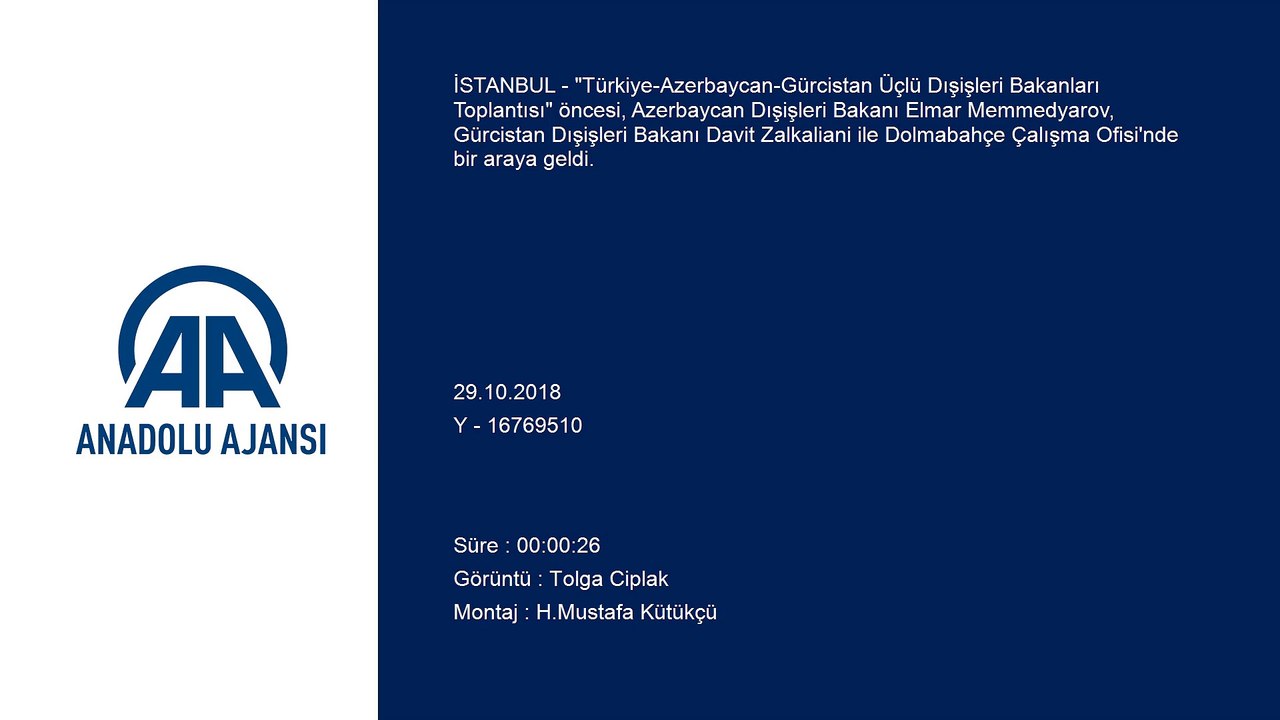 Türkiye-Azerbaycan-Gürcistan Üçlü Dışişleri Bakanları Toplantısı - İSTANBUL