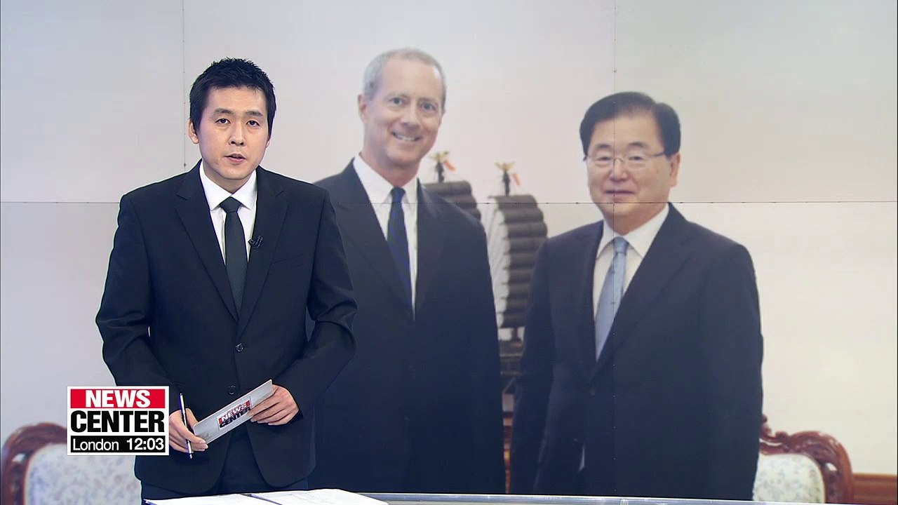 Korea's national security adviser discusses peace drive on Korean Peninsula with visiting U.S. House Representative