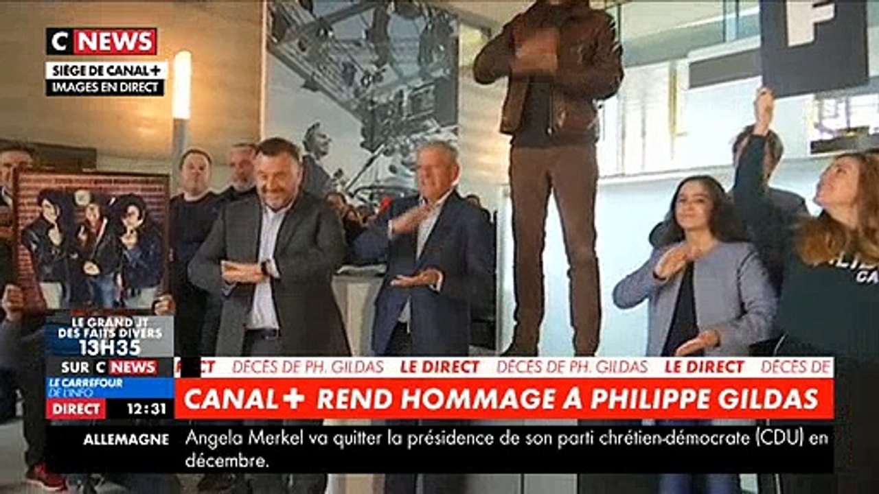 Regardez l'hommage des salariés de Canal Plus à Philippe Gildas décédé ce week-end à l'âge de 82 ans - VIDEO