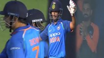 India vs Westindies 2018 4th Odi : Dhoni,Virat Kohli Appreciates Ambati Rayudu's Century | Oneindia