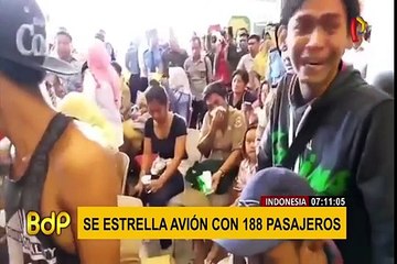 Indonesia: avión se estrella en el mar con 188 pasajeros a bordo