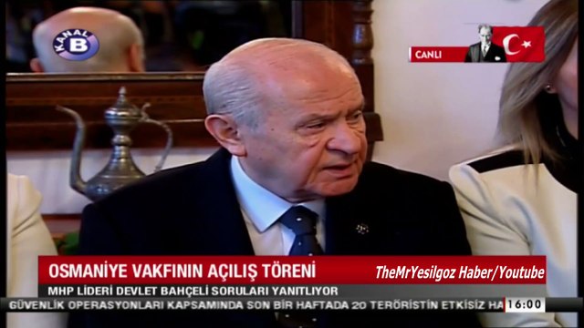 MHP GENEL BAŞKANI DEVLET BAHÇELİ SORULARI YANITLADI-OSMANİYE VAKFI AÇILIŞ TÖRENİ-29 EKİM 2018