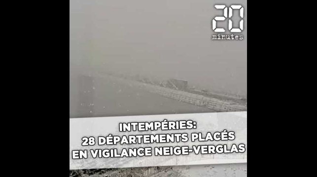 Intempéries: 28 départements en vigilance orange neige-verglas