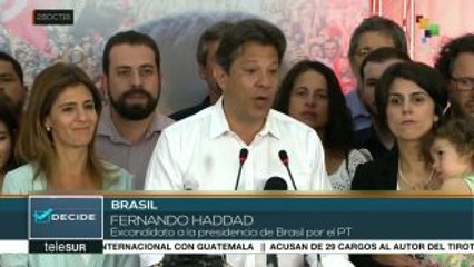 Destaca Fernando Haddad que lo votaron 45 millones de brasileños