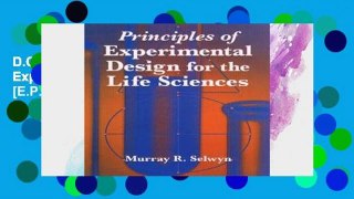 D.O.W.N.L.O.A.D [P.D.F] Principles of Experimental Design for the Life Sciences [E.P.U.B]