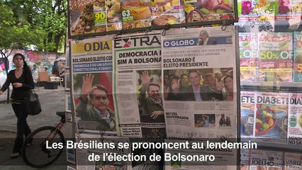 Les Brésiliens divisés se prononcent sur l'élection de Bolsonaro