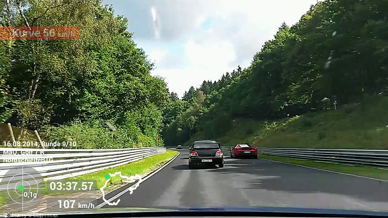 VW Golf 7 R & "crazy" Subaru WRX STi | Nordschleife 16.08.2014 [BtG] partly wet Track | Nürburgring Battle