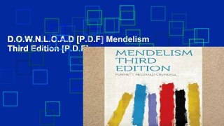 D.O.W.N.L.O.A.D [P.D.F] Mendelism Third Edition [P.D.F]