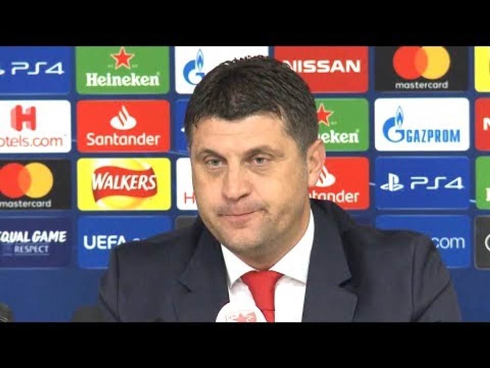 Liverpool 4-0 Red Star Belgrade - Vladan Milojevic Post Match Press Conference - Champions League