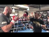Tyson Fury READY FOR WILDER! RAPID Pad Workout with Trainer Ben Davison | Boxing