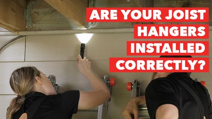 How to check for proper joist hanger installation