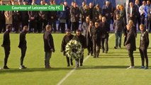 Leicester City FC Players, family and staff lay wreath