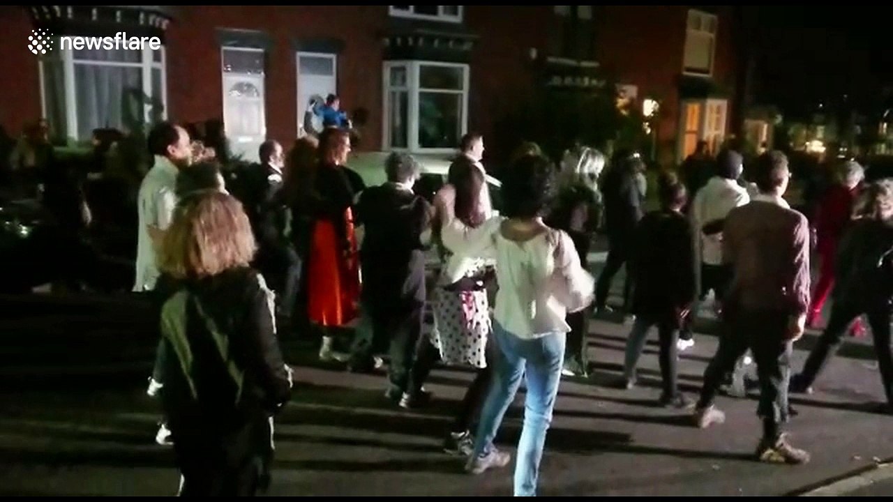 'Thriller' Halloween flashmob takes over Sheffield street