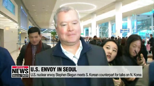 U.S. nuclear envoy Stephen Biegun meets S. Korean counterpart for talks on N. Korea