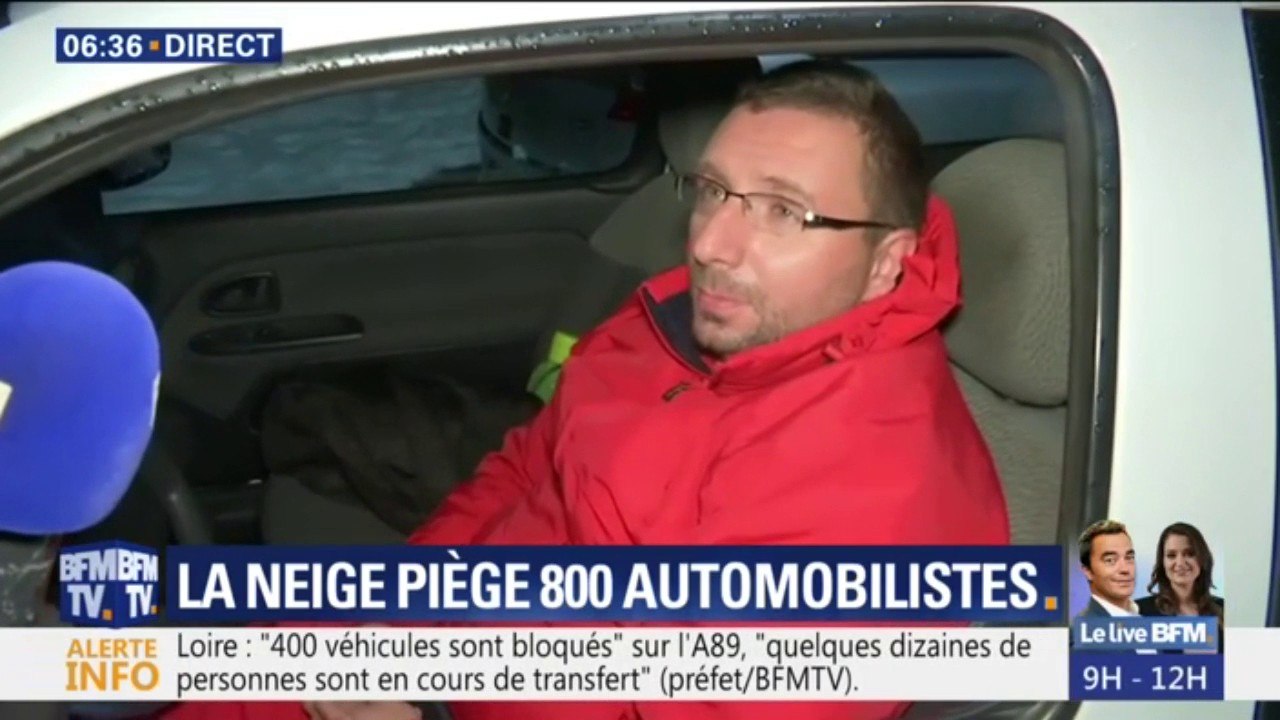 "La neige est tombée si rapidement et brutalement, nous avons tous été surpris" témoigne cet automobiliste bloqué dans sa voiture