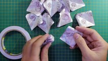 origami flower rose money 折り紙 Loi Nguyen Origami