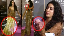Jhanvi Kapoor हुई Oops Moment का शिकार, Vogue Award 2018 में खिसक गई ड्रेस | Boldsky