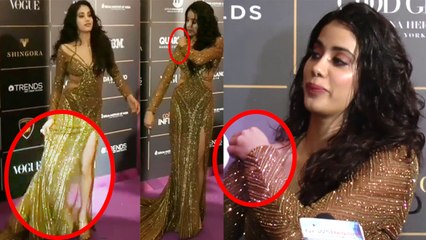 Jhanvi Kapoor हुई Oops Moment का शिकार, Vogue Award 2018 में खिसक गई ड्रेस | Boldsky
