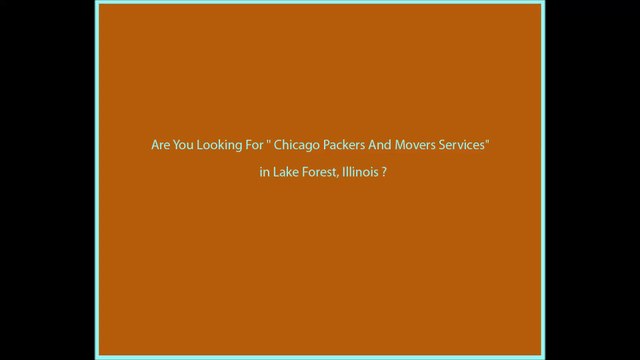 Chicago Packers and Movers | Call Now: (847) 675-4840