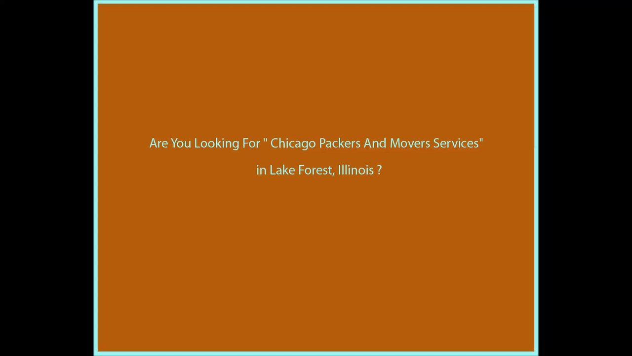 Chicago Packers and Movers  |  Call Now: (847) 675-4840