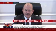 Tunceli'de donarak şehit olan iki asker