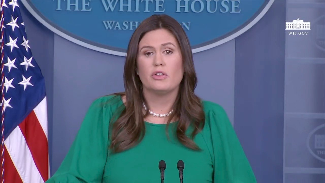 Sarah Sanders Nearly Breaks Down While Talking About Synagogue Shooting
