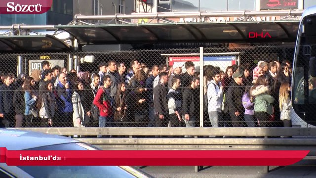 İstanbul'da metrobüs arızası yoğunluğa neden oldu