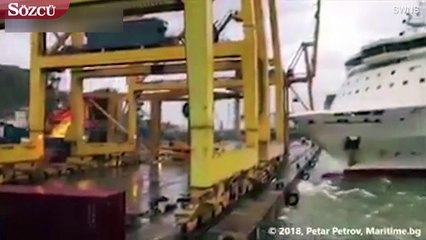 Barselona'da dev gemi vince çarptı