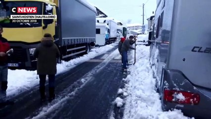 En Haute-Loire, des véhicules bloqués par la neige - 30/10/2018