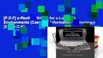 [P.D.F] e-ffective Writing for e-Learning Environments (Cases on Information Technology) [E.B.O.O.K]