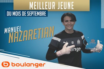 Manuel Nazaretian remporte le trophée Boulanger du meilleur jeune du mois de septembre