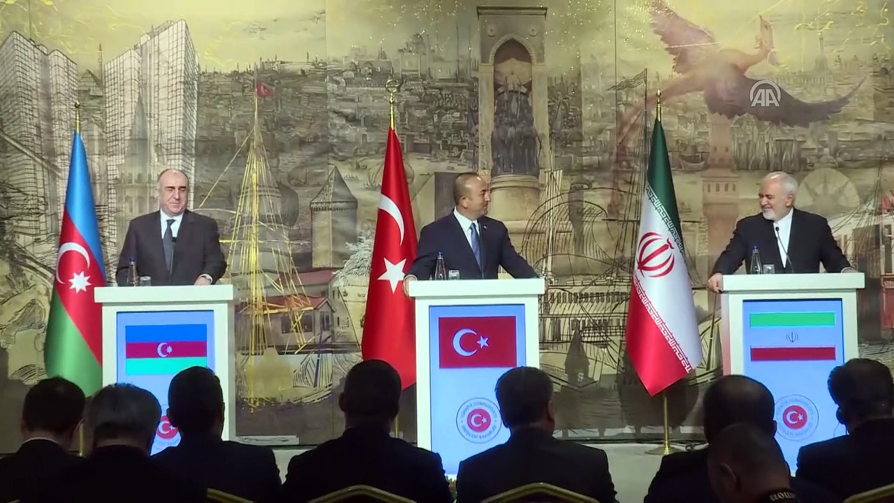 Türkiye-Azerbaycan-İran Üçlü Dışişleri Bakanları Toplantısı - Mevlüt Çavuşoğlu - İSTANBUL