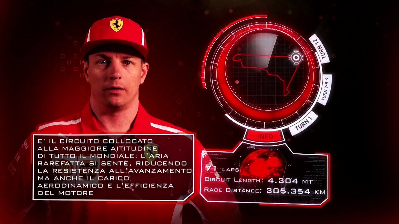 Kimi Raikkonen spiega il circuito di F1 in Messico 2018