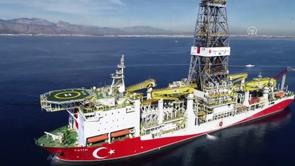 Fatih sondaj gemisi çalışmaya başlıyor - Drone - ANTALYA