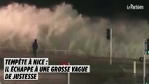Tempête à Nice : il échappe à une grosse vague de justesse