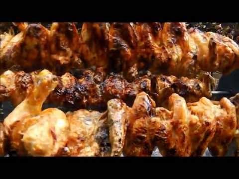 Greek Cypriot Style Rotisserie BBQ Cyprus Souvla and Chicken Kebabs