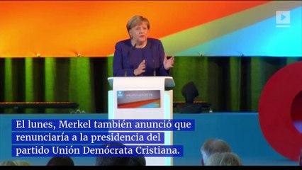 Merkel renuncia a la reelección como canciller de Alemania en 2021