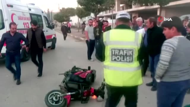 Otomobil ile Elektrikli Bisiklet Çarpıştı: 1 Ağır Yaralı