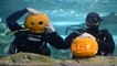 Sydney'de Cadılar Bayramı için akvaryumda bal kabağı oyma yarışması