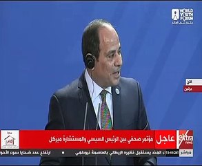 السيسي لـ"ميركل":" نقدر دوركم الكبير فى استقبال اللاجئين"