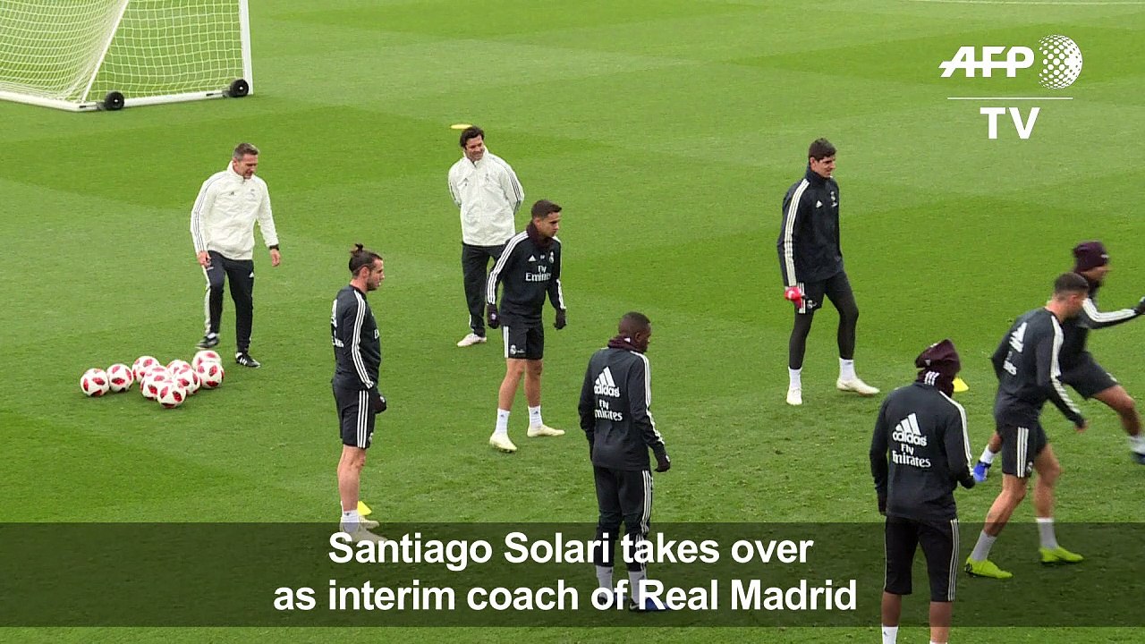 Solari takes first training session at Real Madrid
