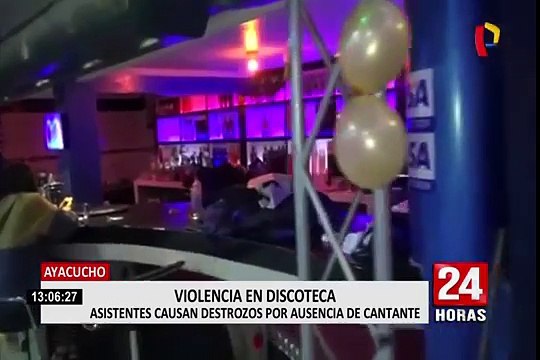 Asistentes causan destrozos en discoteca de Ayacucho