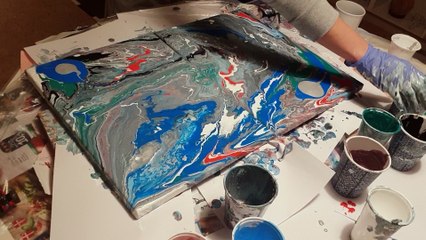 Amazing results- painting with acrylic and dish soap