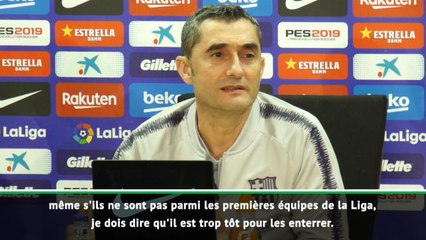 Barça - Valverde : "Trop tôt pour enterrer le Real"