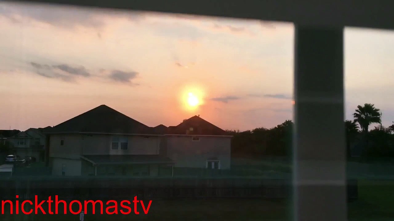 TWO SUNS houston Texas sunset amazing view of the incoming binary Star oct 2018
