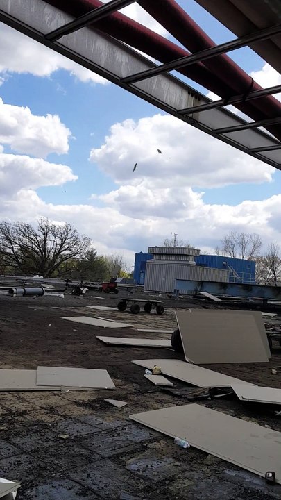 Dust Devil Blows Construction Supplies Into Sky