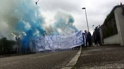 Coupe de France contre Lyon La Duchere arrivée de notre Equipe