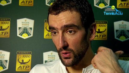 Rolex Paris Masters 2018 - Marin Cilic : "Je me sens bien ici à Paris..., je joue bien au tennis..., je suis heureux"