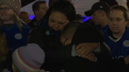 Leicester fans hold vigil to honour owner