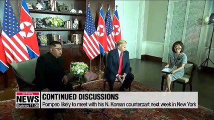Pompeo likely to meet N.K. counterpart in New York next week: sources